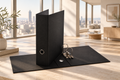 Luxury black linen binder with lever arch mechanism
